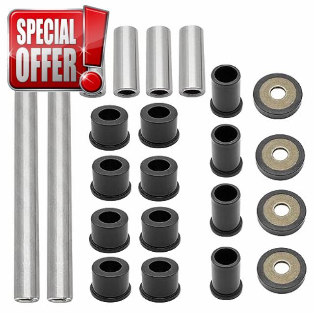 Front Upper And Lower A Arm Bushing Kit Compatible With Honda Rincon 680 2015-2023 Rubicon 500 2001-2014 Foreman 500 2005-2013