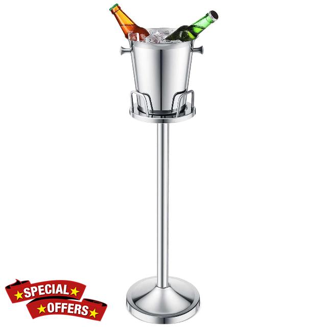 Lallisa Ice Bucket with Stand with Carrying Handle