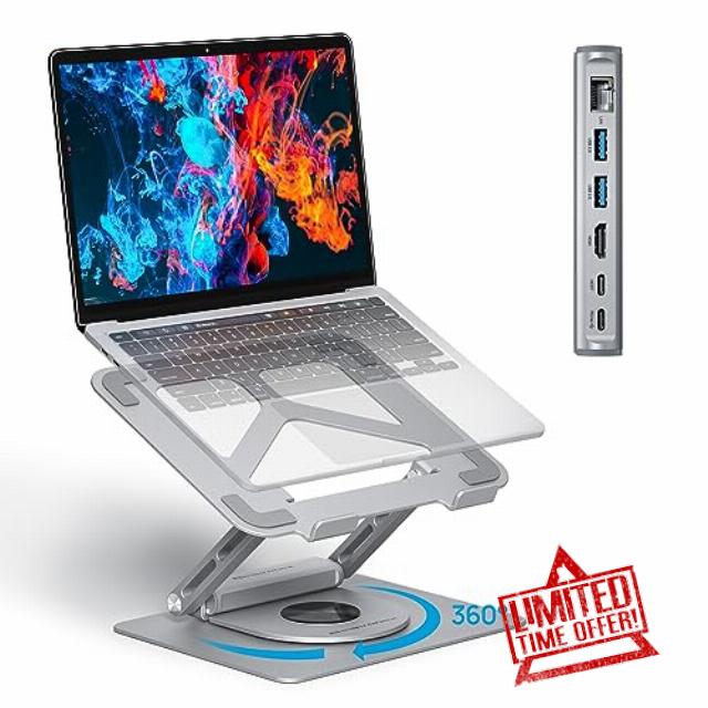 Ceapronex HB439 6-in-1 Laptop Stand Docking Station