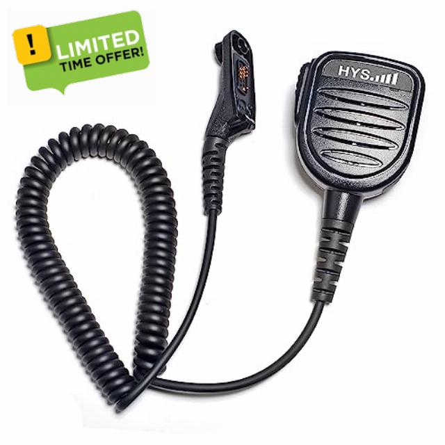 HYS Low Profile Speaker Microphone with Heavy Duty Cable/Clip