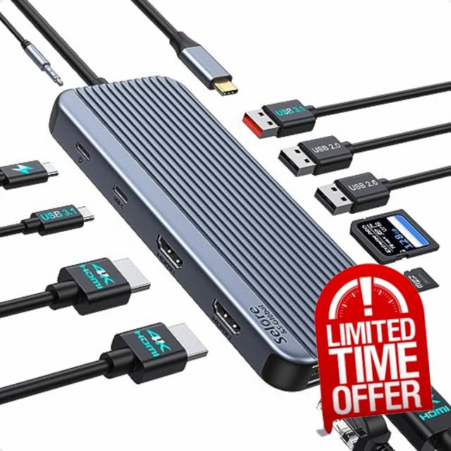 USB C Docking Station 3 HDMI