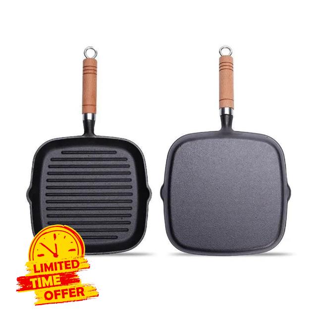 Xiaocao8 9 Inch Nonstick Grill Pan for Stove Tops