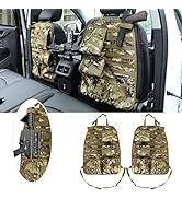 Winunite Tactical Car Seat Back Gun Rack Holder Organizer with Molle Panel Front Seatback Cover S...