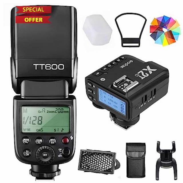 GODOX TT600 Camera Flash Speedlite with Godox Flash Trigger X2T-C for Canon Cameras