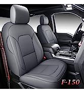 Coverado Car Seat Covers Fullset 5PCS, Waterproof Leather Front and Back Seat Covers Cushion Cove...