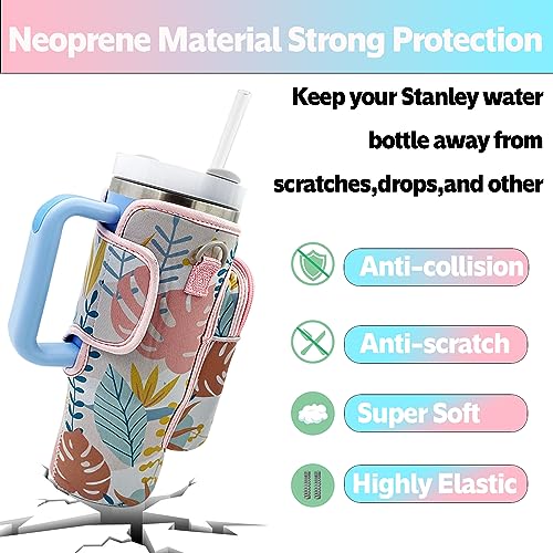 Neoprene Water Bottle Sling Bag Sleeve Holder Carrier with Adjustable Shoulder Strap