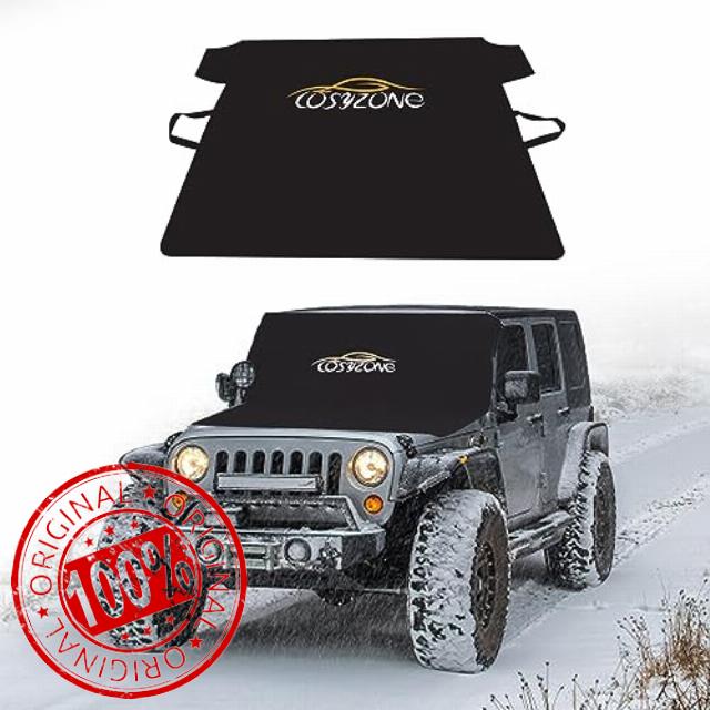 Cosyzone Windshield Cover for Ice and Snow,car Window Covers for Windshield Protection,Premium 600D Magnetic Car Anti-Snow Cover with 3 Ultra-Strong Magnets