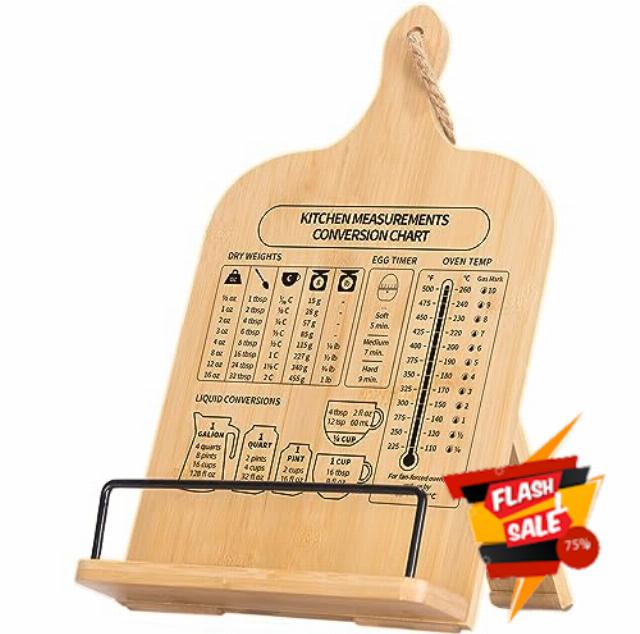 Songtaste Bamboo Cookbook Stand