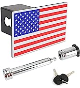 Winunite Red Trailer Hitch Cover with Locking Pin for 2