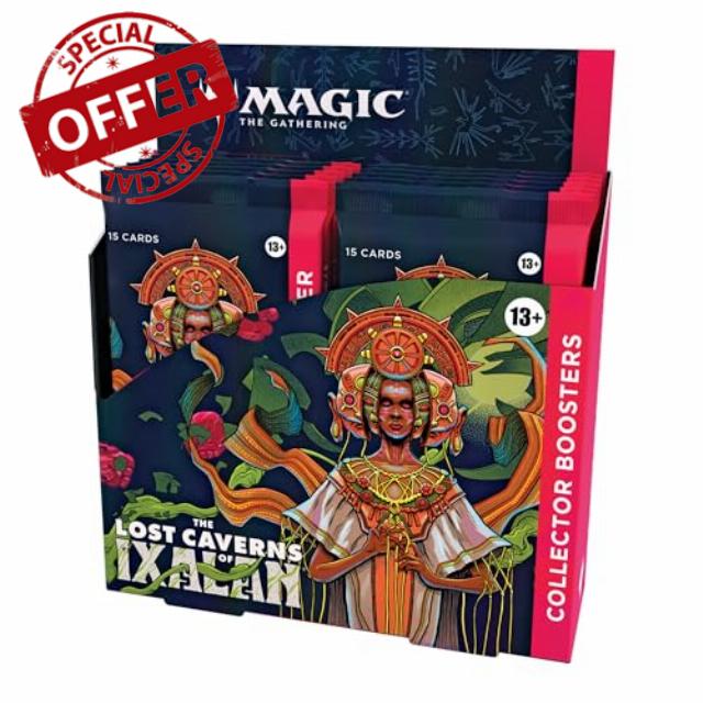 Magic: The Gathering The Lost Caverns of Ixalan Collector Booster Box - 12 Packs + 1 Foil Box Topper Card (181 Magic Cards)