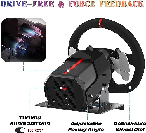 Used - Like New Racing Wheel 270°/900° Rotation with Pedal and Gear Lever for PC