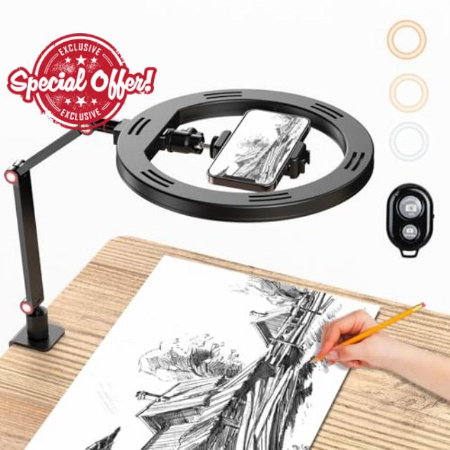 10" Ring Light with Stand and Phone Holder