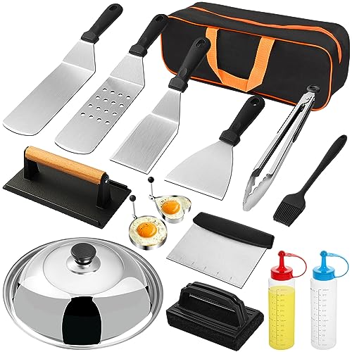 16pcs Flat Top Grill Griddle Tools Set for Blackstone and Camp Chef