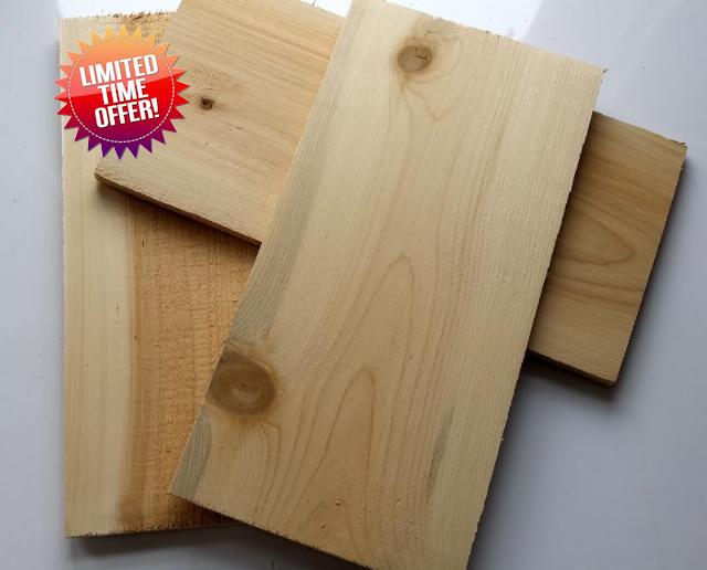 Northern White Cedar Rectangle Grilling Planks (6"x12" 30 Count)