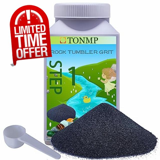 Tonmp 3 Pounds Step 1 Rock Tumbler Grit - 60 Grit Tumbler Media Grit