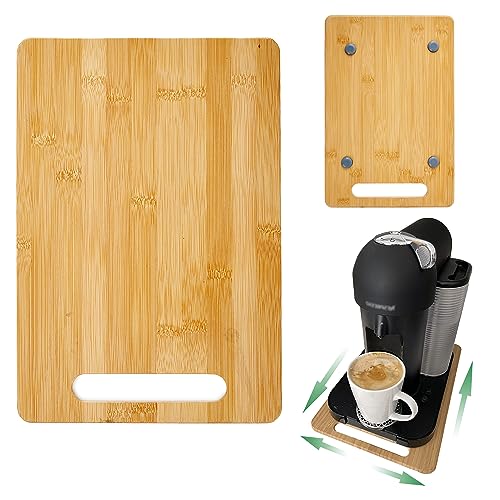 100% Bamboo Sliding Tray for Coffee Pot/Coffeemaker/Ice Maker/Air Fryer/Kitchen Aid Mixer etc