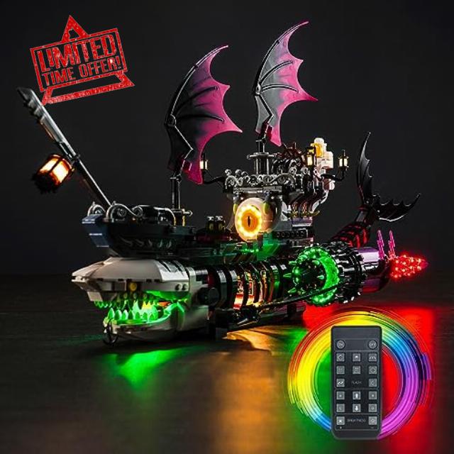 BrickBling LED Light Kit for Lego DREAMZzz Nightmare Shark Ship