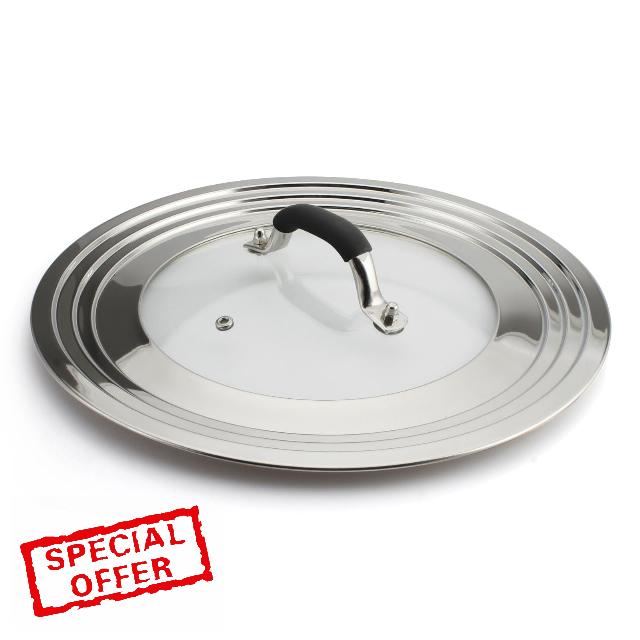 HOMVIDA Universal Lid for 11-15 Inch Pans Pots
