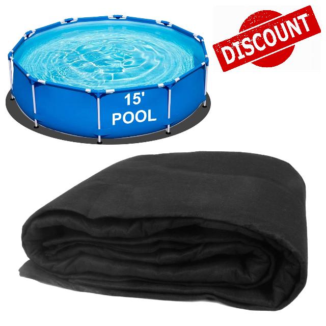 YZIVTAOTIE 15FT Round Above Ground Pool Floor Liner Pad - Puncture Prevention