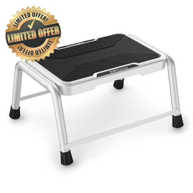 HBTower Step Stools for Adults Kids with Non-Slip Rubber Feet