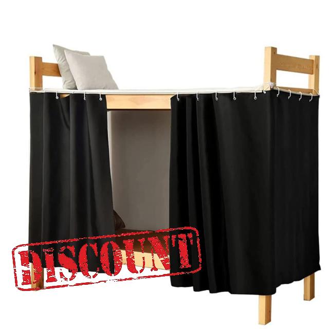 Navhao 2 Panels Dorm Home Solid Thicken Bunk Blackout Bed Curtains Cloth Bed Canopy Students Single Sleeper