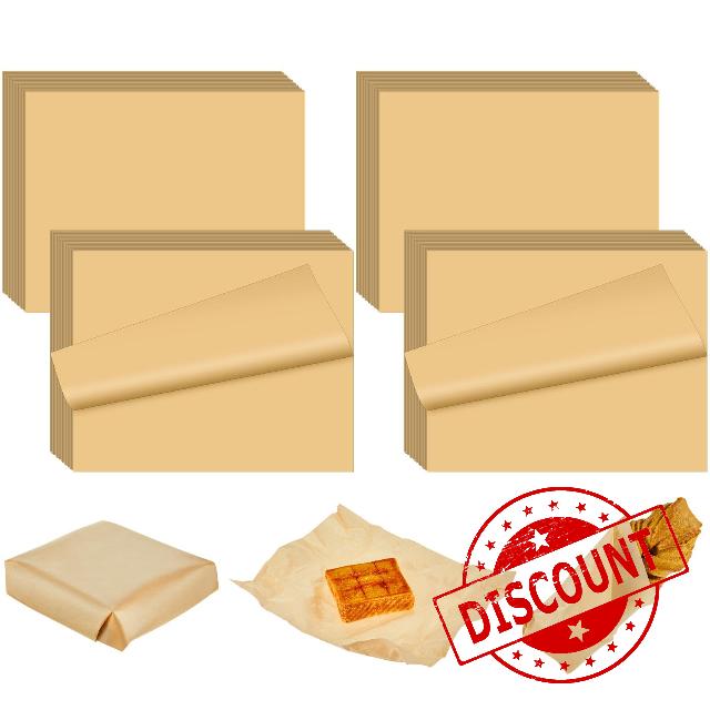 Yeaqee 1000 Sheets Unbleached Parchment Paper Non Stick Precut Parchment Paper Sheets 12 x 16 Inches Heavy Duty Flat Cookie Bread Baking Sheet for Cake Food Grilling Steaming Oven Air Fryer