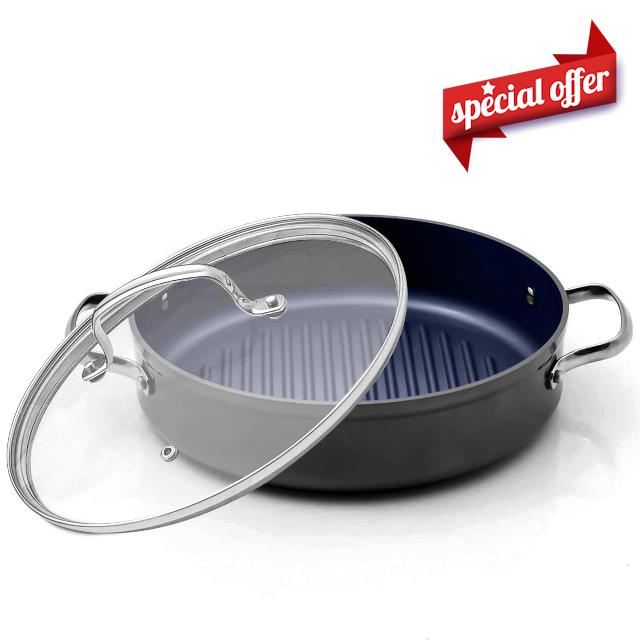 Nuwave 3-quart Grill Pan with Tempered Glass Lid