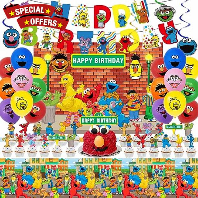 Sesame Friends Street Birthday Party Supplies