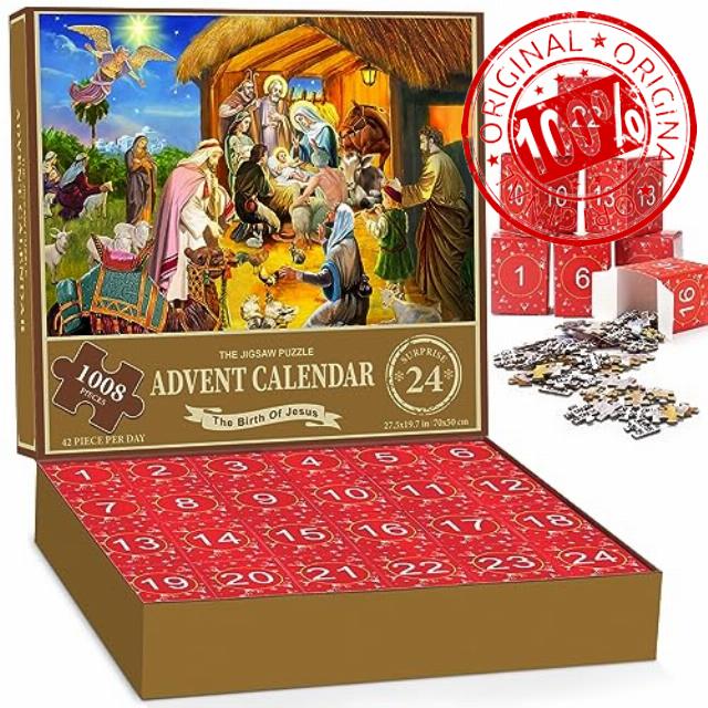 Jigsaw Puzzle Advent Calendar 2023-1008 Pieces Jigsaw Puzzle for Adult Kids