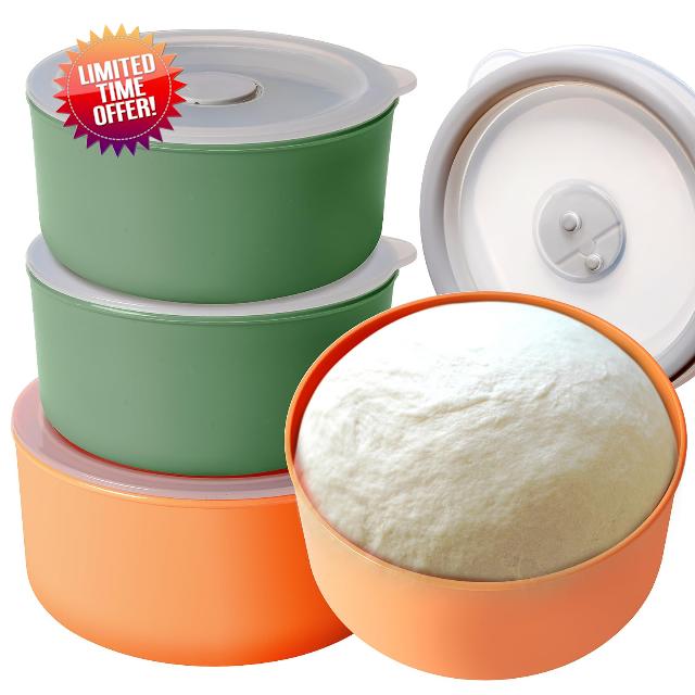 Yomvzake Pizza Dough Proofing Container 4 Pack
