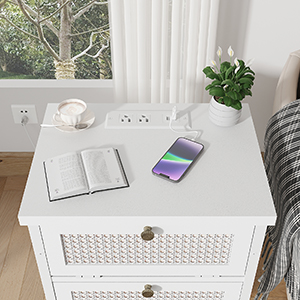 white nightstand for bedroom
