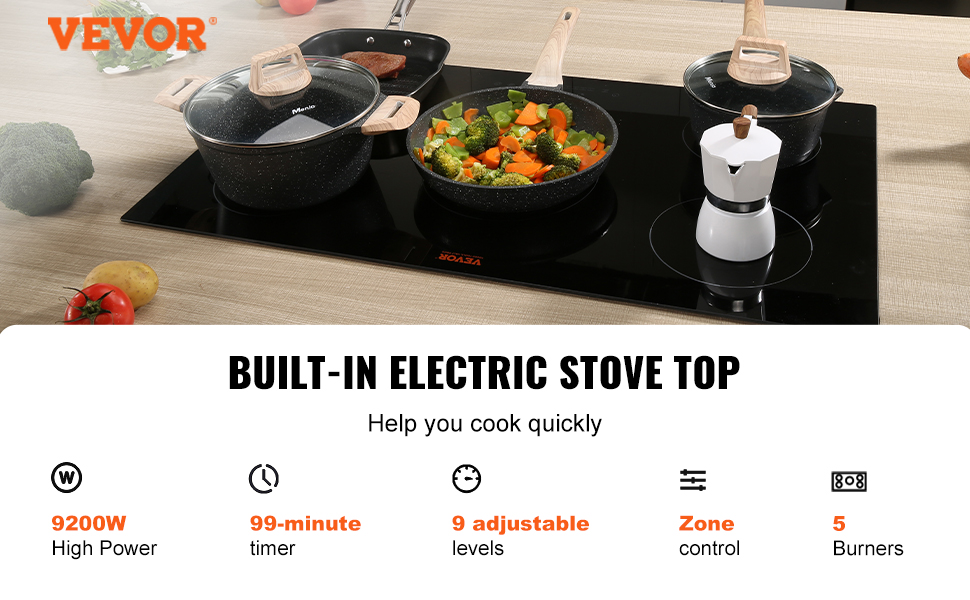 built-in electric stove