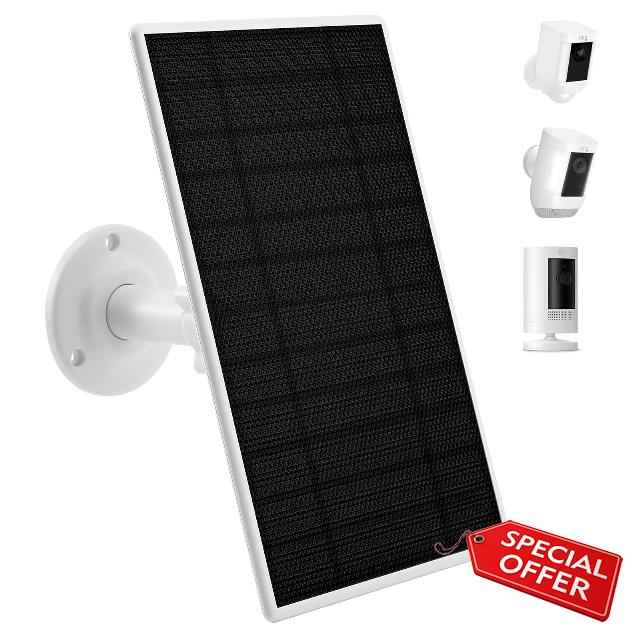 Ring Camera Solar Panel Charger,Compatible with Ring Spotlight Camera Plus/Pro