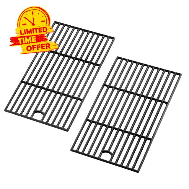 DGB390SNP-D Grill Grates Parts for Dyna Glo Grill Replacement Parts DGB390SNP DGB390BNP-D Cooking Grates Dyna Glo 3 Burner Gas Grill Parts 104-13002 Grill Grates DGB390CNP Cast Iron Grid Grate 17.6 in