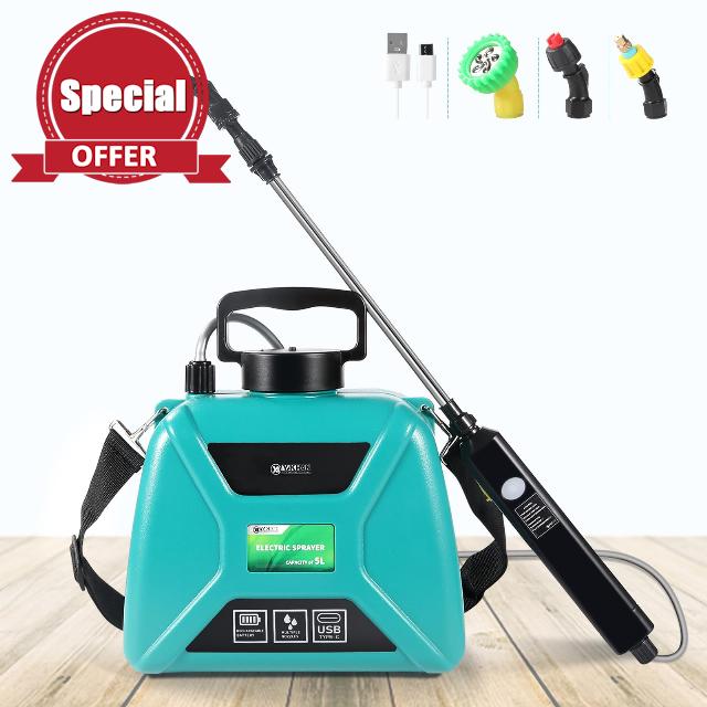 YAKHAN Electric Sprayer with USB Rechargeable Handle