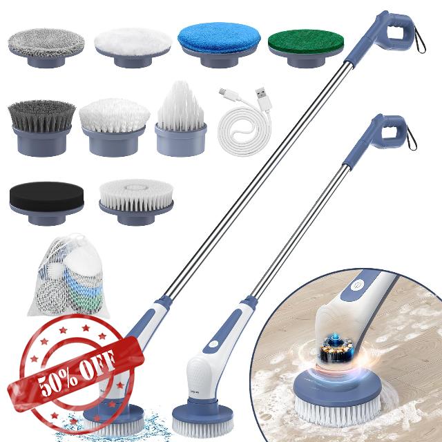 Gelpruy Electric Spin Scrubber (Blue Grey)