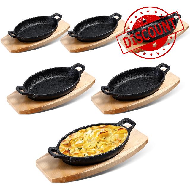 Mifoci 6 Sets Mini Cast Iron Skillets