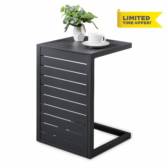 Eongdn Outdoor C Shaped Side Table