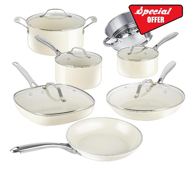 Gotham Steel 12 Piece Pots and Pans Set Nonstick Cookware Set