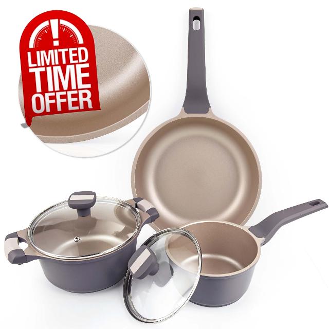 Pots and Pans Set with Premium Nonstick Coating