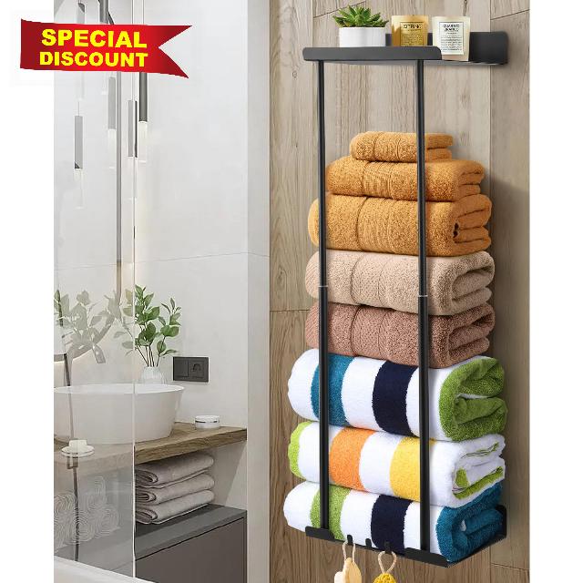 Jcocylse Bathroom Towel Storage for Large Towels
