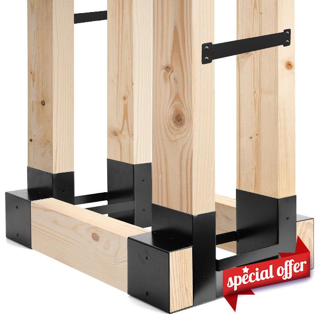 Xiureim Firewood Log Storage Rack Bracket Kit