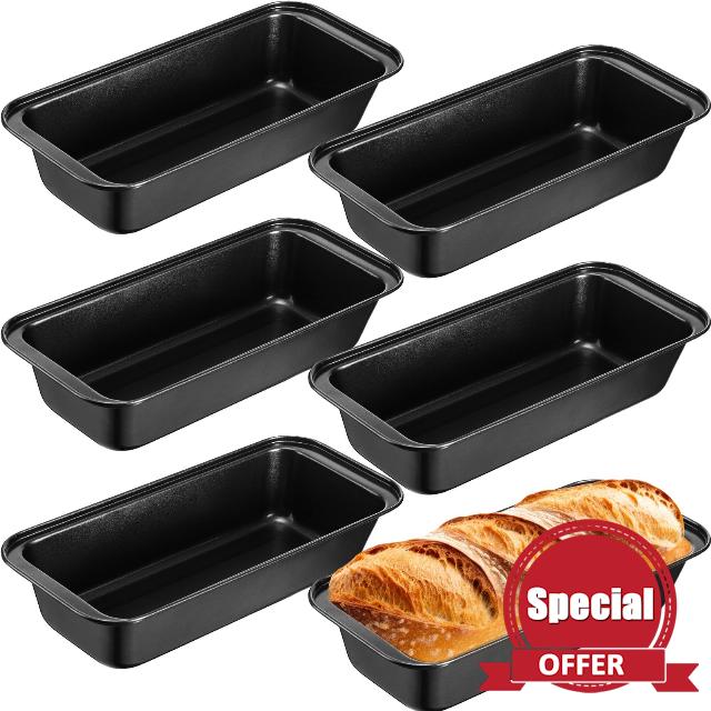 Sliner 6 Pcs Bread Pan for Baking