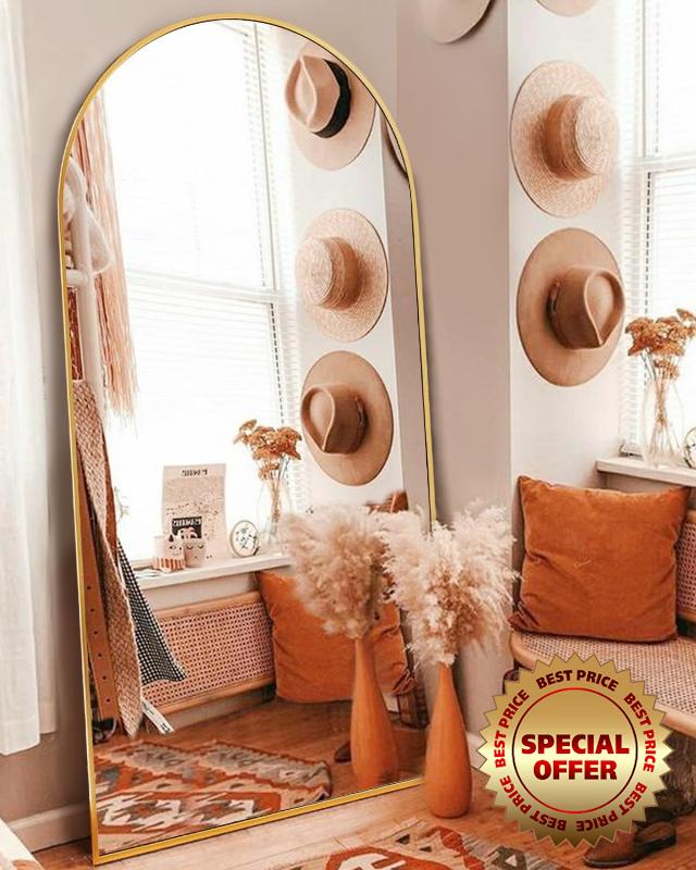 DYNWELL Arched Floor Mirror Full Length