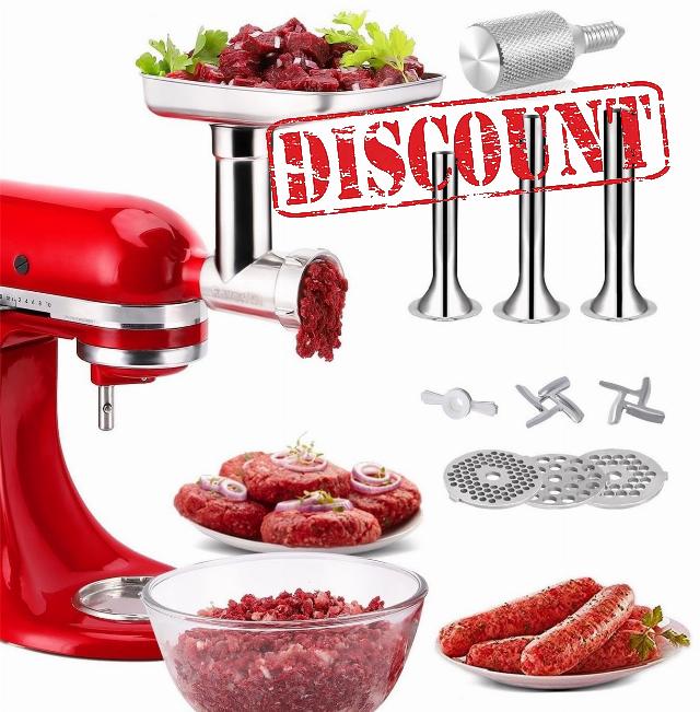 Stainless Steel Food Meat Grinder Accessories for KitchenAid Mixers