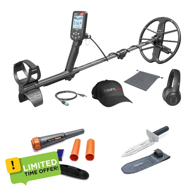 Nokta Simplex Ultra WHP Metal Detector Set (Metal Detector + Pinpointer + Digger)