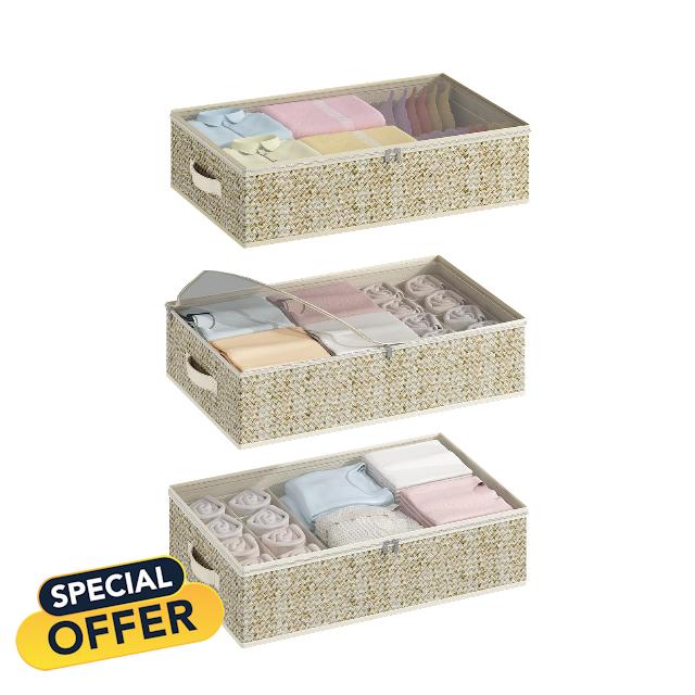 GILLAS 3 Packs Clothes Organizer with Sock Organizer
