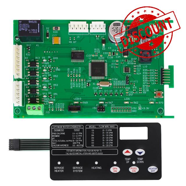 2023 Upgraded 42002-0007S 461105 Pool Heater Control Board Kit Compatible with Mastertemp Sta-Rite Max-E-Therm Natural Gas Pentair NA and LP Series Pool/Spa Heater Electrical Systems 1 Year Warranty