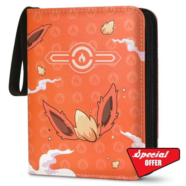 Card Binder for Cards 4-Pocket Trading Card Binder Card Games Collection Binder Card Holder Album Case Fits 440 Cards with 55 Removable Sleeves