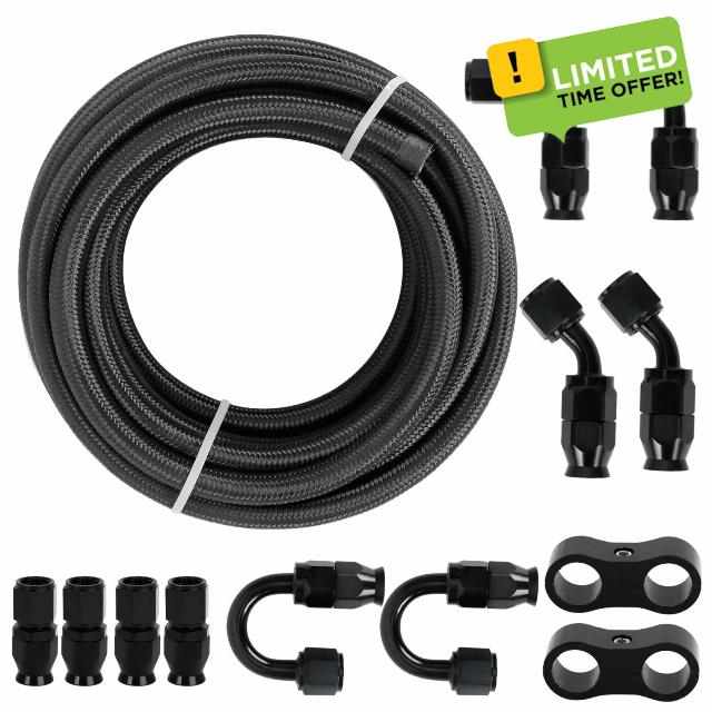 6AN 20FT PTFE Fuel Line Hose Kit